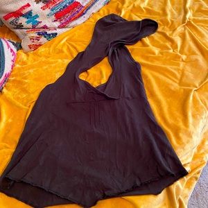 Halter top with hood